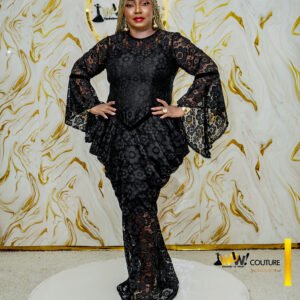 Guipure Lace Evening Dress